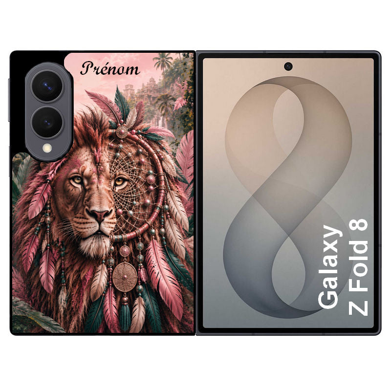 Coque pour Z FOLD 8 personnalisée lion dreamcatcher