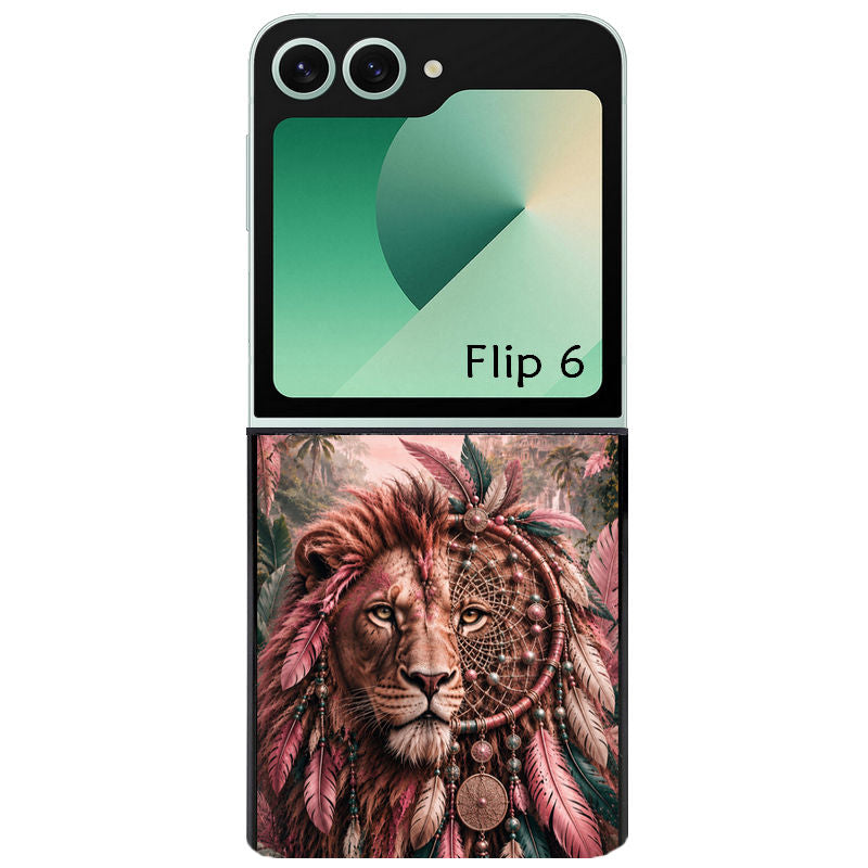 Coque pour Z FLIP 6 7 8 personnalisée lion dreamcatcher