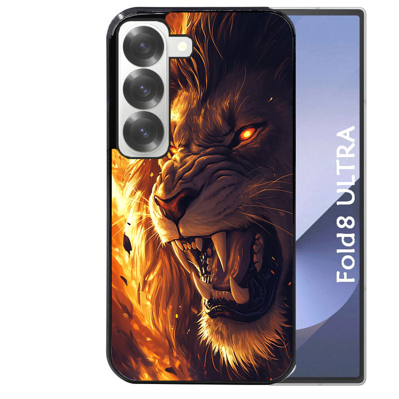 Coque pour Z FOLD 8 ULTRA lion flamme