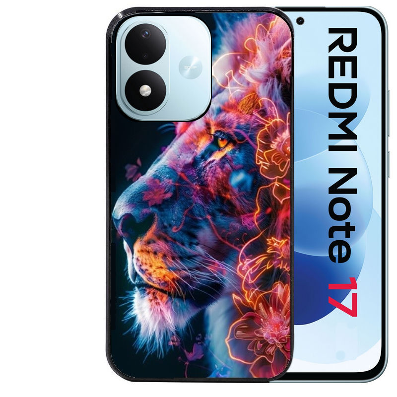 Coque pour Redmi Note 17 et PRO 4G 5G Max lion fluo