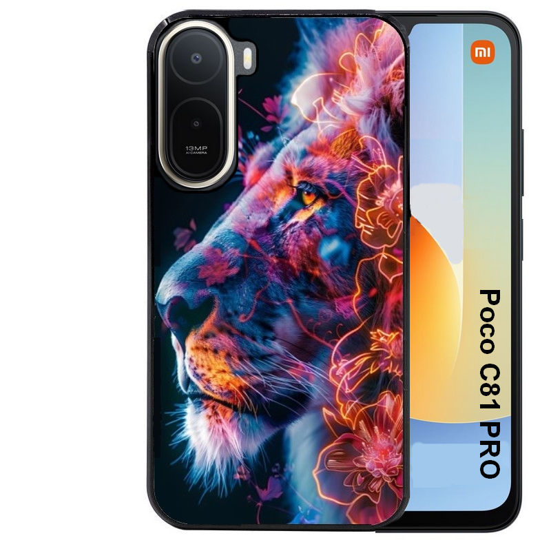 Coque pour POCO C81 PRO lion fluo