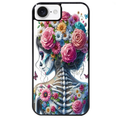 Coque noire taperso pour Iphone 17 17E AIR MAX PRO avec motif tete de mort calavera papillon protection antichoc personnalisée