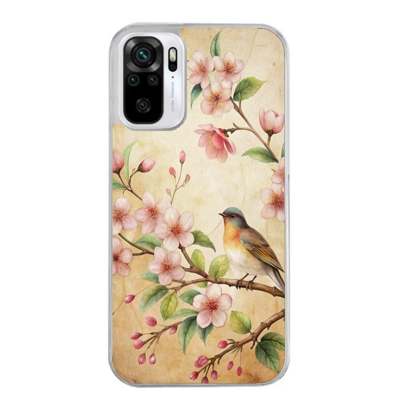 Coque taperso pour Redmi Note 10 4G 5G PRO 10S avec motif fleur et colibri protection antichoc personnalisée