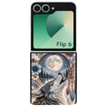 Coque pour Z FLIP 6 7 8 loup et lune