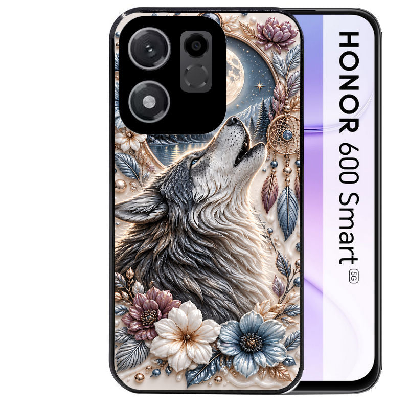 Coque pour Honor 600 SMART loup et lune