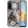Coque pour POCO C81 PRO loup et lune