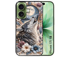Coque pour Iphone 18 / PRO / PRO MAX / 18E loup et lune