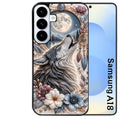Coque pour Galaxy A08 A18 A28 A38 A58 loup et lune