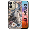 Coque pour Redmi 17 et 17C 4G 5G loup et lune