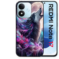 Coque pour Redmi Note 17 et PRO 4G 5G Max loup et plume