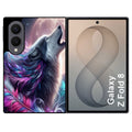 Coque pour Z FOLD 8 loup et plume