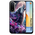 Coque pour POCO C81 PRO loup et plume