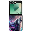 Coque pour Z FLIP 6 7 8 loup et plume