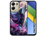 Coque pour POCO C95 PRO loup et plume
