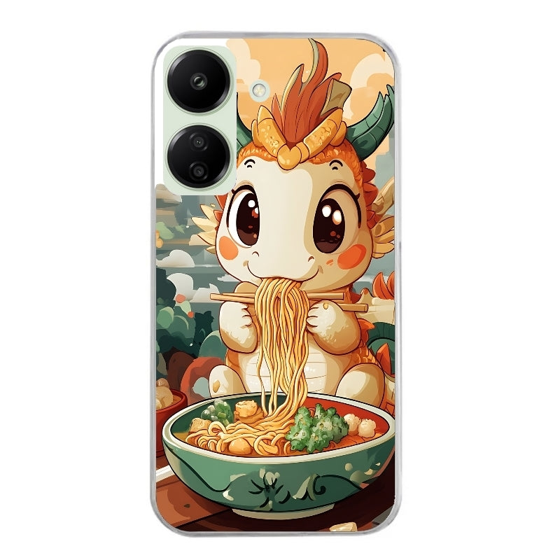 Coque taperso pour POCO C65 4G avec motif dragon ramen 3 protection antichoc personnalisée