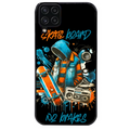 Coque noire taperso pour galaxy A22 A32 A52 A52S 4G 5G  avec motif skate board protection antichoc personnalisée