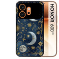 Coque noire taperso pour Honor 600 et 600 PRO avec motif lune et etoile protection antichoc personnalisée