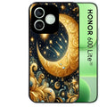 Coque noire pour Honor 600 LITE avec motif lune astre protection antichoc personnalisée