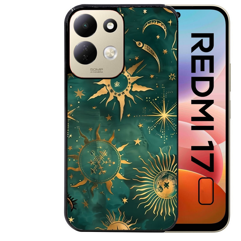 Coque pour Redmi 17 et 17C 4G 5G lune astro