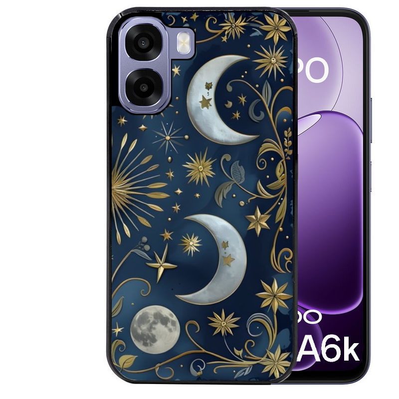 Coque pour Oppo A6 A6 A6K lune et etoile