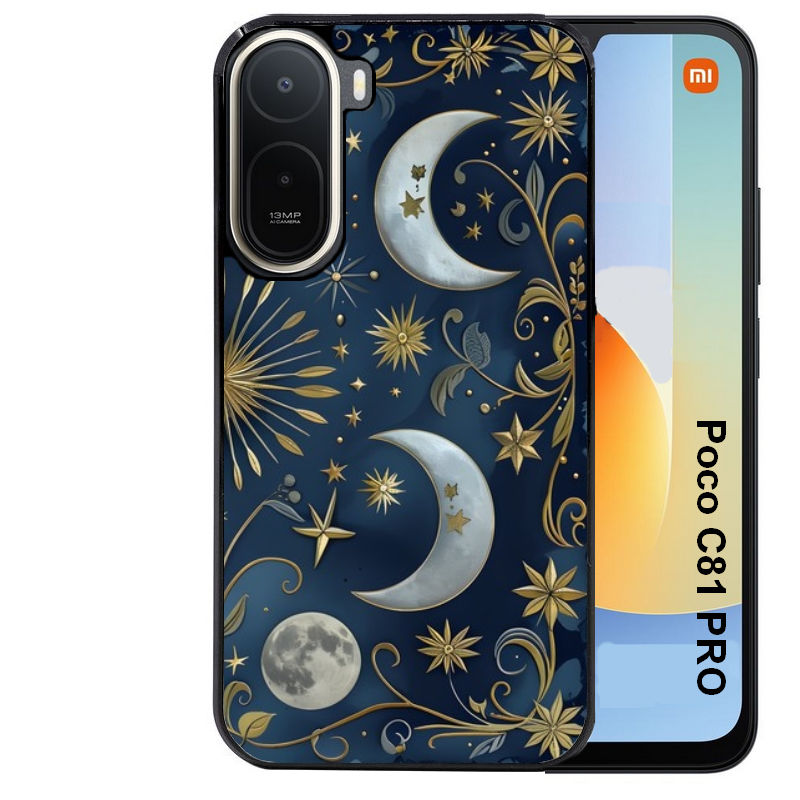 Coque pour POCO C81 PRO lune et etoile