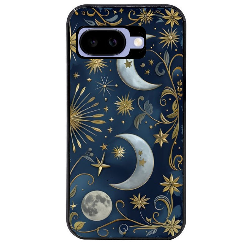 Coque pour Pixel 8A 9A 10A lune et etoile