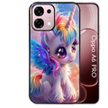 Coque noire taperso pour OPPO A6 PRO 4G et 5G avec motif licorne style anime protection antichoc personnalisée