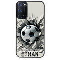 Coque noire taperso pour OPPO Reno 8 LITE avec motif foot beton personnalisee protection antichoc personnalisée