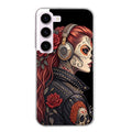 Coque taperso pour galaxy S21 et PLUS ULTRA FE avec motif tete de mort rock protection antichoc personnalisée