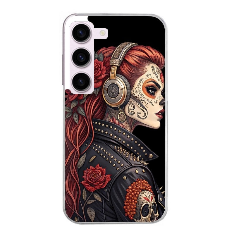 Coque taperso pour Galaxy A13 4G et 5G A23 A53 avec motif tete de mort rock protection antichoc personnalisée