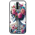 Coque noire taperso pour OPPO Reno 2 et 2Z avec motif tete de mort calavera papillon protection antichoc personnalisée