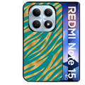 Coque noire taperso pour Redmi Note 15 et PRO PLUS 4G 5G avec motif zebre vert protection antichoc personnalisée