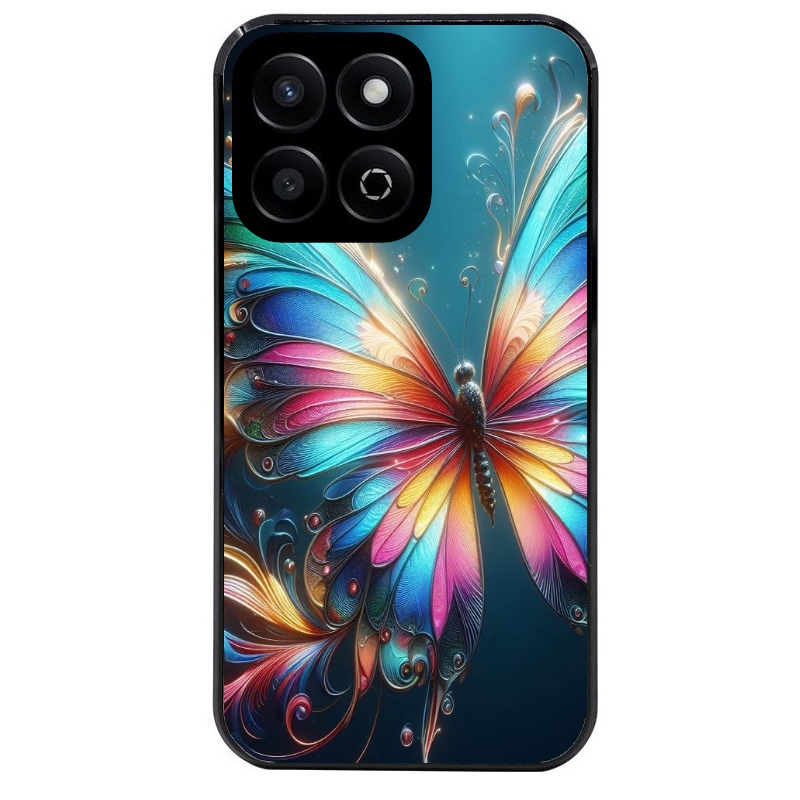 Coque noire taperso pour Honor 400 et Lite Pro Smart avec motif papillon arc protection antichoc personnalisée