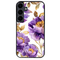 Coque noire taperso pour galaxy A06 A16 A26 A36 A56 avec motif fleur pivoine protection antichoc personnalisée