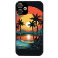 Coque noire taperso pour OPPO A5 PRO 4G et 5G avec motif hawaii palmier protection antichoc personnalisée