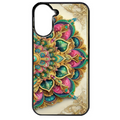 Coque noire taperso pour POCO C71 4G avec motif mandala 3 protection antichoc personnalisée