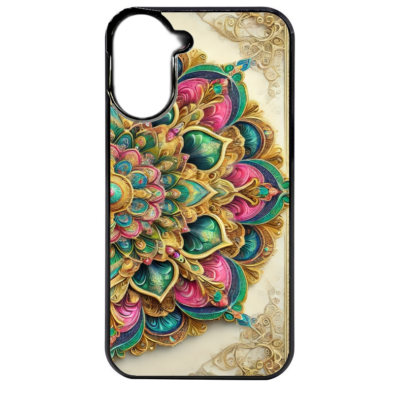 Coque noire taperso pour Redmi A5 4G avec motif mandala 3 protection antichoc personnalisée
