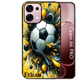 Coque noire taperso pour OPPO A6 PRO 4G et 5G avec motif football personnalisee protection antichoc personnalisée