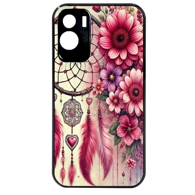 Coque noire taperso pour Honor 70 LITE 90 et LITE avec motif dreamcatcher et coeur protection antichoc personnalisée