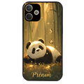 Coque noire taperso pour OPPO A5 PRO 4G et 5G avec motif panda et papillon personnalisee protection antichoc personnalisée