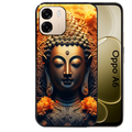 Coque noire taperso pour OPPO A6 A6X 4G et 5G avec motif bouddha et fleur protection antichoc personnalisée