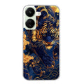 Coque taperso pour POCO C65 4G avec motif tigre et fleur protection antichoc personnalisée