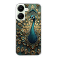 Coque taperso pour POCO C65 4G avec motif paon bijoux protection antichoc personnalisée