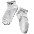 Chaussette courte super maman disponible en blanc, rose, vert, jaune, violet et bleu