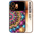Coque noire taperso pour Honor 600 et 600 PRO avec motif mandala 2 protection antichoc personnalisée
