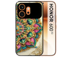Coque noire taperso pour Honor 600 et 600 PRO avec motif mandala 3 protection antichoc personnalisée