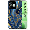 Coque noire pour Honor 600 LITE avec motif marbre bleu agathe protection antichoc personnalisée