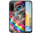 Coque pour POCO C81 PRO marbre arc en ciel