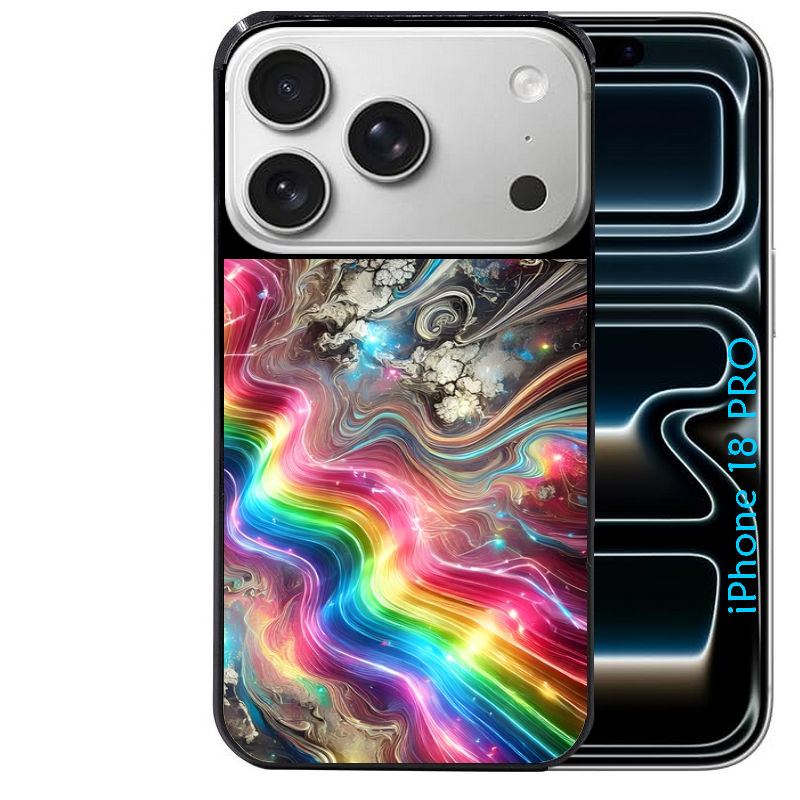 Coque pour Iphone 18 / PRO / PRO MAX / 18E marbre arc en ciel
