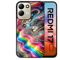 Coque pour Redmi 17 et 17C 4G 5G marbre arc en ciel